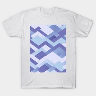 Abstract Geometric Pattern - denim blue scheme T-Shirt